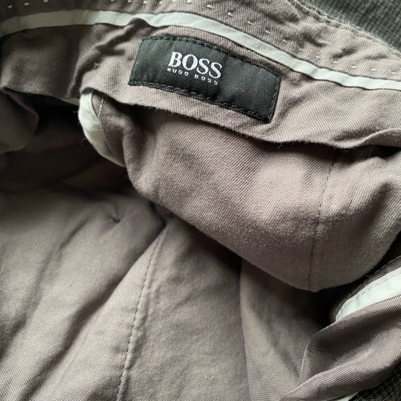 Hugo Boss Grey Plaid Chinos - Picture 3 of 5